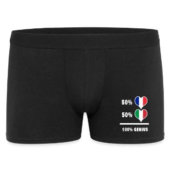 France and Italy 100% Ingenious / Gift - Men's Boxer Shorts - black - Front