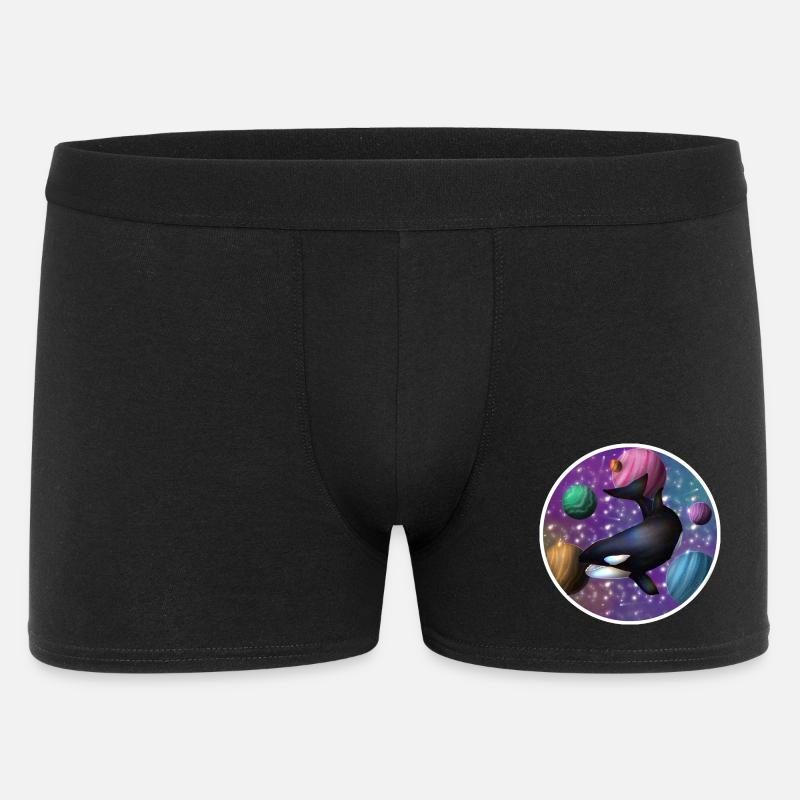 Orca im Raum - Männer Boxer Shorts - Schwarz