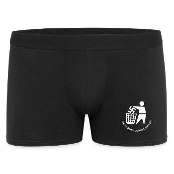Halte Deine Umwelt Sauber - Männer Boxer Shorts - Schwarz - Vorne