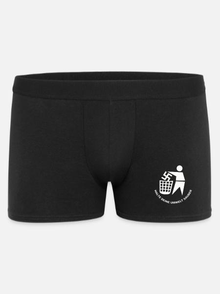 Halte Deine Umwelt Sauber - Männer Boxer Shorts - Schwarz