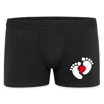 Baby Feet Baby Pregnant Heart - Men's Boxer Shorts - black - Front