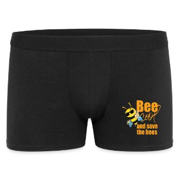 Bee Cool Save the Bees : abeille écologie humour - Boxer Homme - noir - Devant