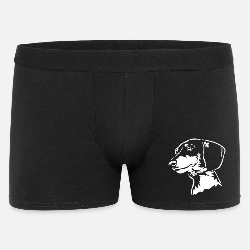 Dackel Kopf "Black Edition" - Männer Boxer Shorts - Schwarz