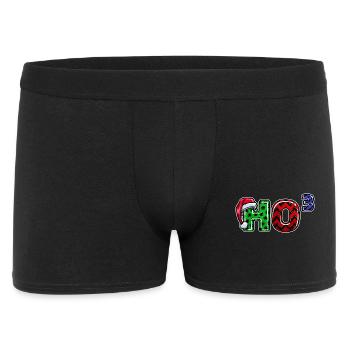 Weihnachten Ho Ho Ho Xmas - Männer Boxer Shorts - Schwarz - Vorne
