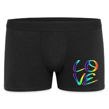 EGALITÉ AMOUR RESPECT - ARC-EN-CIEL LGBTQ - Boxer Homme - noir - Devant