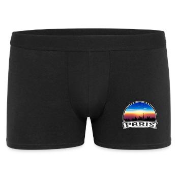 Paris France Skyline Vintage Sunset Travel Souveni - Men's Boxer Shorts - black - Front