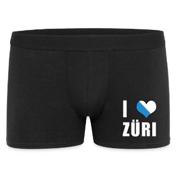 i love Zurich Züri Amour coeur Suisse cadeau - Boxer Homme - noir - Devant