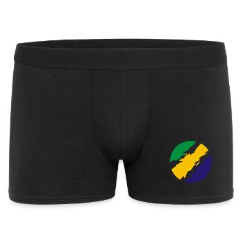 Brasilien Farben Flagge Fahne - Männer Boxer Shorts - Schwarz - Vorne