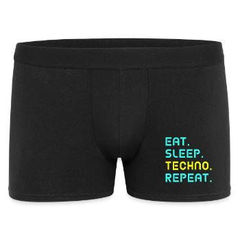 Eat. Sleep. techno. repeat. - Men's Boxer Shorts - black - Front