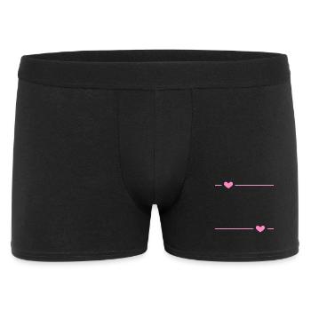 Ornement de stroke de cœur de ligne - Boxer Homme - noir - Devant