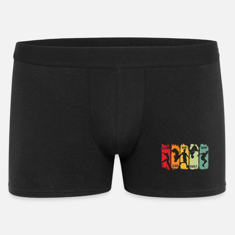 Parkour Fri Løb Stigning Spring Løb Spring Spring Spring Spring - Boxer Shorts til mænd - sort