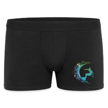 Surf Surfer - Männer Boxer Shorts - Schwarz - Vorne