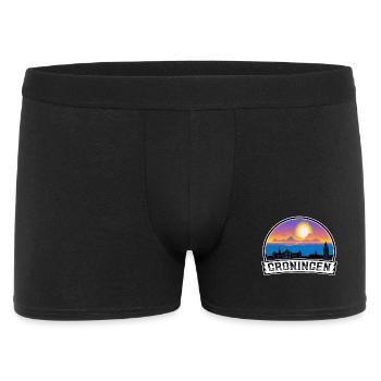 Groningen Pays-Bas Skyline Vintage Sunset Trave - Boxer Homme - noir - Devant