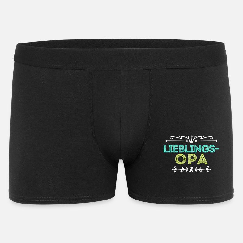 Statement Lieblingsopa Opa Großvater - Männer Boxer Shorts - Schwarz