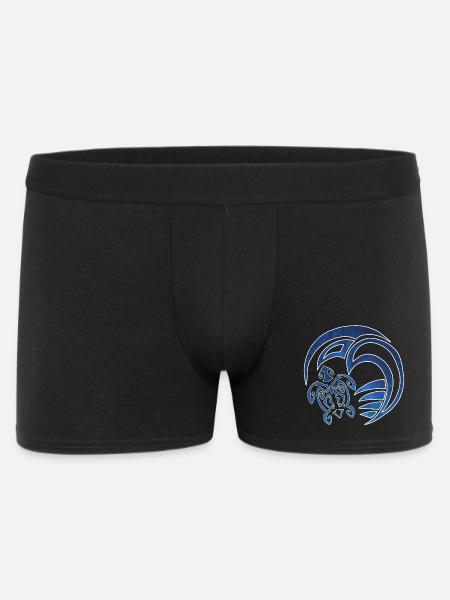 Turtle, ocean and starry sky - Men's Boxer Shorts - black