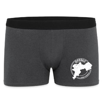 Offaly Irland County | Landkarte Kontur Stempel - Männer Boxer Shorts - Anthrazit - Vorne