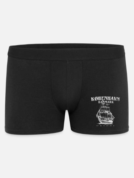 København Sailing Ship Silhouette - Men's Boxer Shorts - black