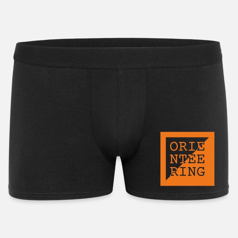 Orientierungslauf-Logo – Run & Navigate - Männer Boxer Shorts - Schwarz
