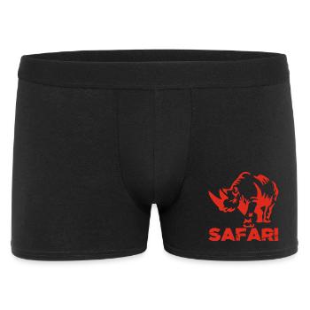 Safari and red rhino - Men's Boxer Shorts - black - Front