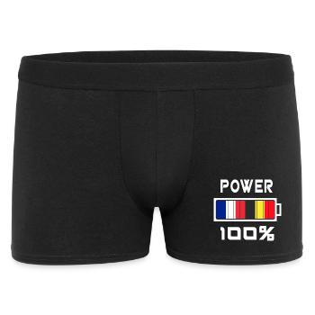 La Belgique et la France alimentent 100% - Boxer Homme - noir - Devant