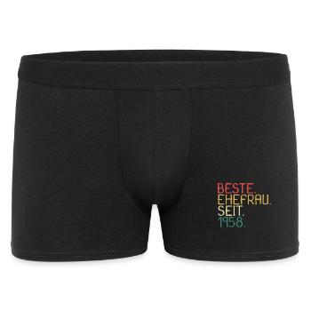 Beste Ehefrau Seit 1958 - Jahrestag Geschenk - Männer Boxer Shorts - Schwarz - Vorne
