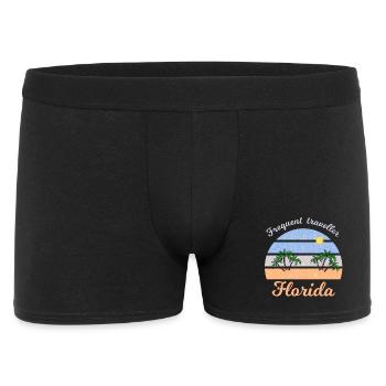 Urlaub in Florida - Männer Boxer Shorts - Schwarz - Vorne