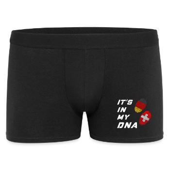 Dans mon ADN l’Allemagne et la Suisse - Boxer Homme - noir - Devant