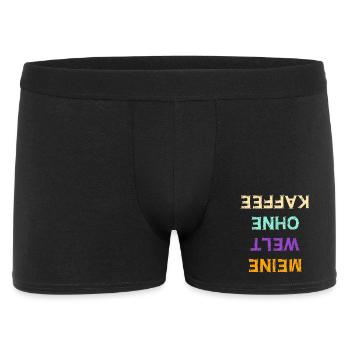 Kaffeeliebhaber Lustig Koffein Kaffee Statement - Männer Boxer Shorts - Schwarz - Vorne