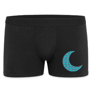 orientmuster Mondsichel, beliebtes naturmuster - Männer Boxer Shorts - Schwarz - Vorne