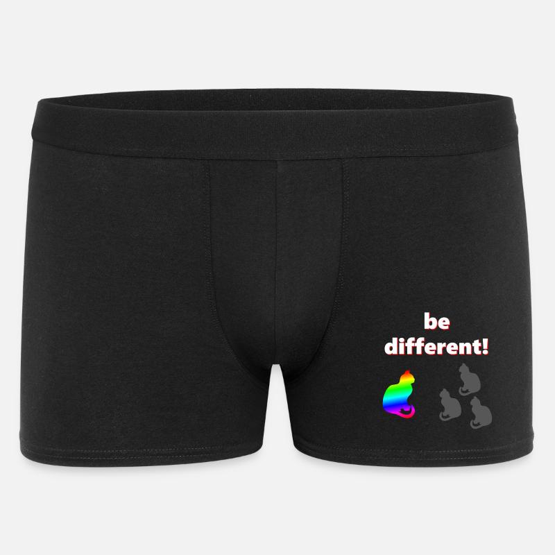 Be different, katzen Design, kluge Sprüche - Männer Boxer Shorts - Schwarz