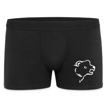 Bärenkleidung jungen, Bärenkopf outlines - Männer Boxer Shorts - Schwarz - Vorne