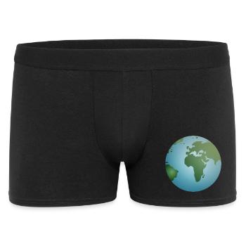 planète bleue Terre avec des continents verts - Boxer Homme - noir - Devant
