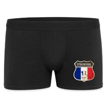 Strasbourg France Armoiries Drapeaux Design - Boxer Homme - noir - Devant
