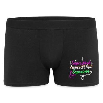 Superoma Spruch Großmutter Oma Rentnerin - Männer Boxer Shorts - Schwarz - Vorne