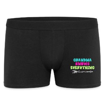 Grand-mère Grand-mère Vieille femme Déclaration - Boxer Homme - noir - Devant