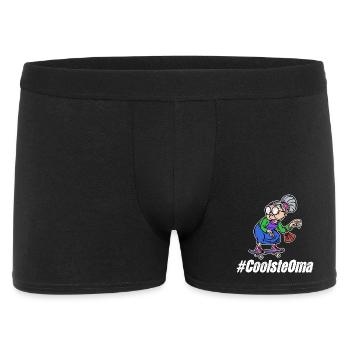 Brille Cool Oma Statement Großmutter Alte Frau - Männer Boxer Shorts - Schwarz - Vorne