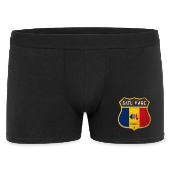Motif écusson Satu Mare Romania - Boxer Homme - noir - Devant