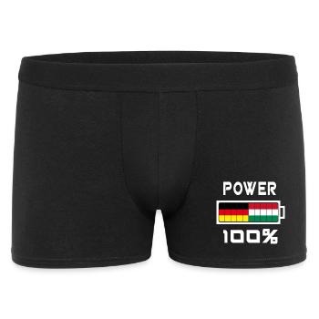 Deutschland und Ungarn Power 100% - Männer Boxer Shorts - Schwarz - Vorne