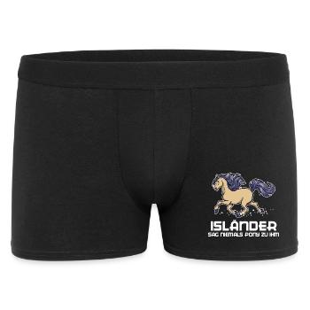 Pony Statement Islandpferde Pferde Pferdeliebe - Männer Boxer Shorts - Schwarz - Vorne