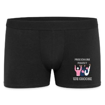 Les amis sont la famille que vous choisissez - Boxer Homme - noir - Devant