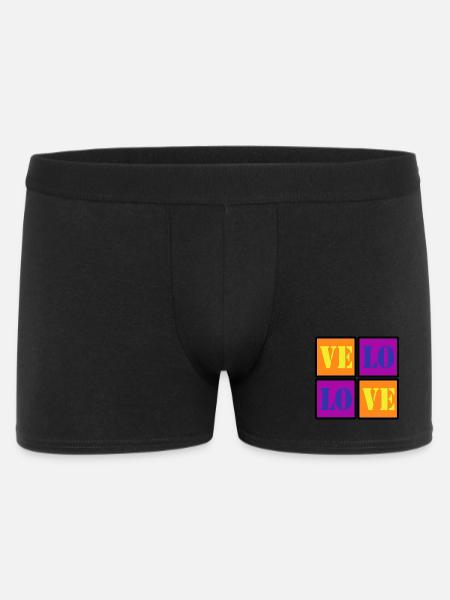 VELO LOVE LIEBE FAHRRAD BIKE GESCHENK - Männer Boxer Shorts - Schwarz