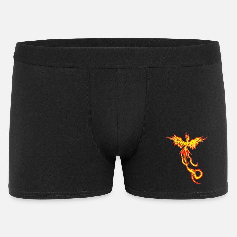 Feuervogel, fliegendes feuerwesen seite - Männer Boxer Shorts - Schwarz
