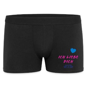 Herzliche Liebesbotschaft im Graffiti-Stil - Männer Boxer Shorts - Schwarz - Vorne