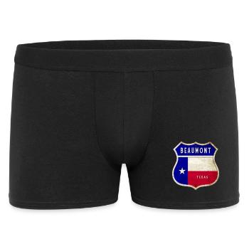 Beaumont Texas crest flags design - Men's Boxer Shorts - black - Front