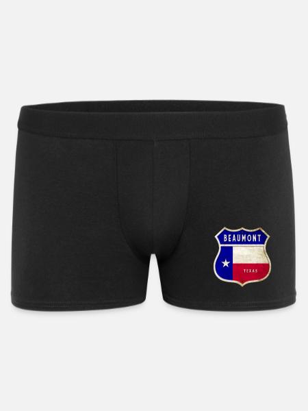 Beaumont Texas crest flags design - Men's Boxer Shorts - black