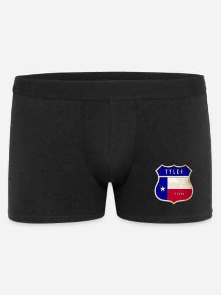 Tyler Texas crest flags design - Men's Boxer Shorts - black