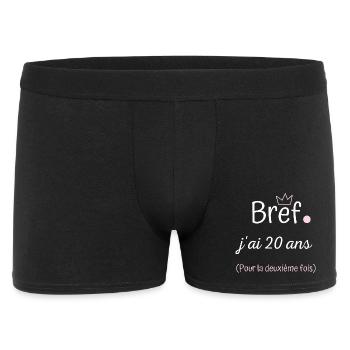 Bref jai 20 ans pour la deuxième fois femme - Boxer Homme - noir - Devant