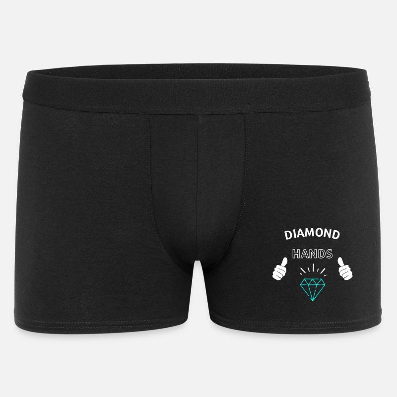 Diamond Hands Krypto - Männer Boxer Shorts - Schwarz