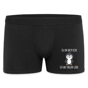 Tier Vogel Süß Pinguin Vogel Arktis Zoo Statement - Männer Boxer Shorts - Schwarz - Vorne