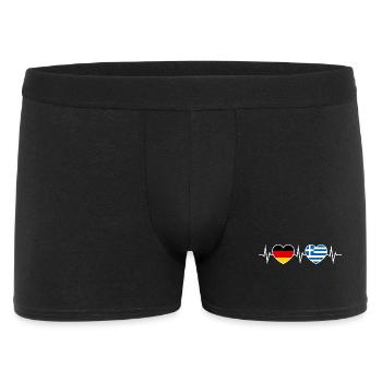 Allemand Grec Allemand Grec Deux Cœurs ECG - Boxer Homme - noir - Devant